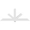 Ekena Millwork Kennewick Architectural Grade PVC Gable Bracket, 96"W x 40"H x 6"D x 6"F, 10/12 Pitch GBP096X40X0606KEN00 - alternate 5